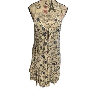 American Eagle Outfitters Blue and Cream Floral Midi Dress